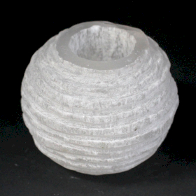 Selenite Snowball Candle Holder - Click Image to Close